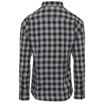 utt_pr350ste-bl-xl Premier PR350 'MULLIGAN' CHECK - WOMEN'S LONG SLEEVE COTTON SHIRT XL