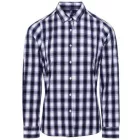 utt_pr350wh-nv-2xl Premier PR350 'MULLIGAN' CHECK - WOMEN'S LONG SLEEVE COTTON SHIRT 2XL