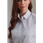 utt_pr352bl-re-xs Premier PR352 'MAXTON' CHECK WOMEN'S LONG SLEEVE SHIRT XS