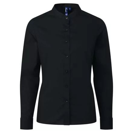 utt_pr358bl-xl Premier PR358 WOMEN’S BANDED COLLAR 'GRANDAD' SHIRT XL