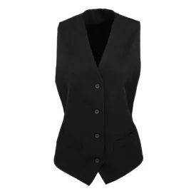   utt_pr623bl-xxs Premier PR623 WOMEN'S LINED POLYESTER WAISTCOAT XXS