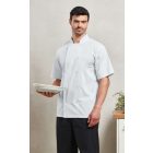 utt_pr664wh-3xl Premier PR664 CHEF'S SHORT SLEEVE STUD JACKET 3XL