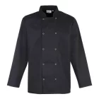 utt_pr665bl-xs Premier PR665 CHEF'S LONG SLEEVE STUD JACKET XS