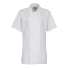 utt_pr670wh-l Premier PR670 WOMEN'S SHORT SLEEVE CHEF'S JACKET L