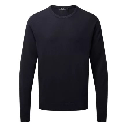 utt_pr692nv-s  Premier PR692 MEN'S CREW NECK COTTON RICH KNITTED SWEATER S