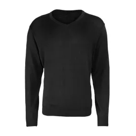   utt_pr694bl-s Premier PR694 MEN'S KNITTED V-NECK SWEATER S