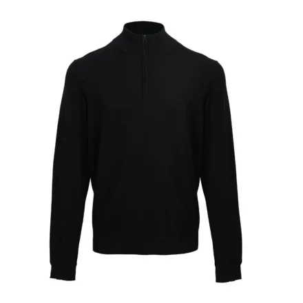utt_pr695bl-l Premier PR695 MEN'S QUARTER-ZIP KNITTED SWEATER L
