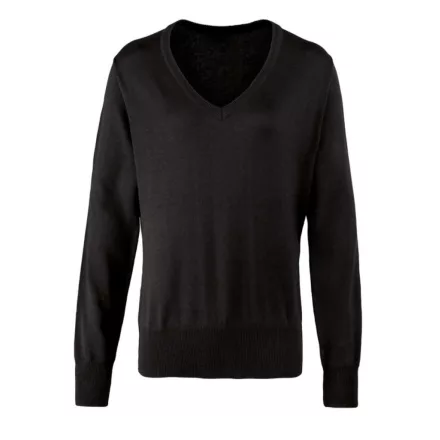 utt_pr696bl-xs Premier PR696 WOMEN'S KNITTED V-NECK SWEATER XS