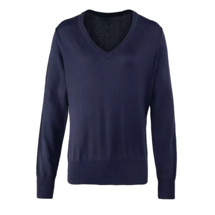 utt_pr696nv-2xl Premier PR696 WOMEN'S KNITTED V-NECK SWEATER 2XL