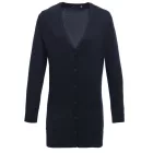 utt_pr698nv-l Premier PR698 WOMEN'S LONG LENGTH KNITTED CARDIGAN L