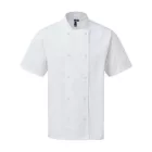 utt_pr902wh-s Premier PR902 CHEF'S COOLCHECKER® SHORT SLEEVE JACKET S