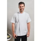 utt_pr906wh-2xl Premier PR906 CHEF'S ZIP-CLOSE SHORT SLEEVE JACKET 2XL