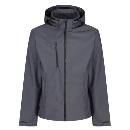 utt_retra701sg-bl-l Regatta RETRA701 VENTURER 3 LAYER HOODED PRINTABLE SOFTSHELL JACKET L