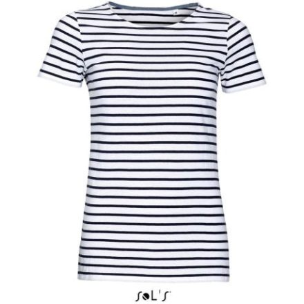 utt_so01399wh-nv-l SOL'S SO01399 SOL'S MILES WOMEN - KEREKNYAKÚ CSÍKOS PÓLÓ L