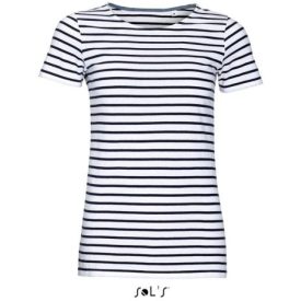   utt_so01399wh-nv-xs SOL'S SO01399 SOL'S MILES WOMEN - KEREKNYAKÚ CSÍKOS PÓLÓ XS