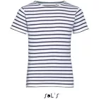 utt_so01400wh-nv-6a SOL'S SO01400 SOL'S MILES KIDS' - ROUND NECK STRIPED T-SHIRT 6A