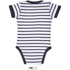 utt_so01401wh-nv-3-6m SOL'S SO01401 SOL'S MILES BABY - STRIPED BODYSUIT 3/6M