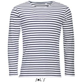   utt_so01402wh-nv-s SOL'S SO01402 SOL'S MARINE MEN - HOSSZÚ UJJÚ CSÍKOS PÓLÓ S