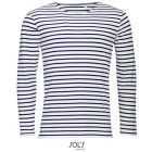 utt_so01402wh-nv-xl SOL'S SO01402 SOL'S MARINE MEN - HOSSZÚ UJJÚ CSÍKOS PÓLÓ XL