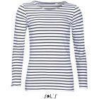 utt_so01403wh-nv-xl SOL'S SO01403 SOL'S MARINE WOMEN - HOSSZÚ UJJÚ CSÍKOS PÓLÓ XL