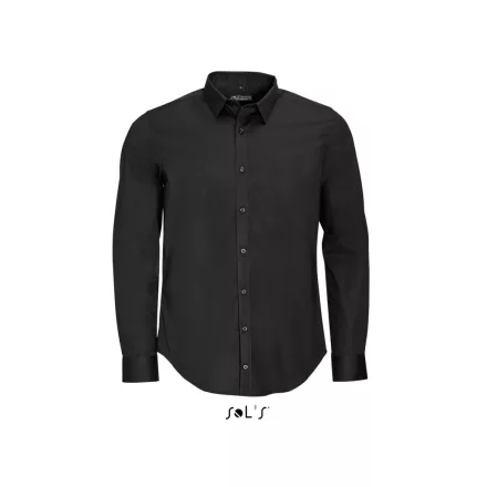 utt_so01426bl-m SOL'S SO01426 SOL'S BLAKE MEN - LONG SLEEVE STRETCH SHIRT M