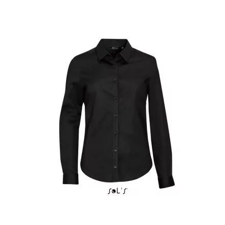 utt_so01427bl-m SOL'S SO01427 SOL'S BLAKE WOMEN - LONG SLEEVE STRETCH SHIRT M