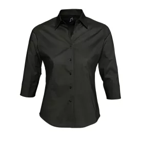   utt_so17010bl-l SOL'S SO17010 SOL'S EFFECT - 3/4 SLEEVE STRETCH WOMEN'S SHIRT L