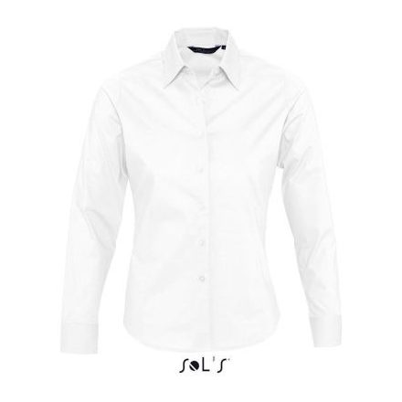utt_so17015wh-m SOL'S SO17015 SOL'S EDEN - LONG SLEEVE STRETCH WOMEN'S SHIRT M