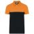 utt_wk210bl-or-s Designed To Work WK210 UNISEX ECO-FRIENDLY TWO-TONE SHORT SLEEVE POLO SHIRT S