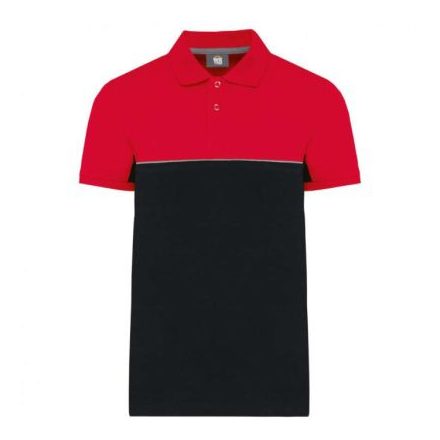 utt_wk210bl-re-5xl Designed To Work WK210 UNISEX ECO-FRIENDLY TWO-TONE SHORT SLEEVE POLO SHIRT 5XL
