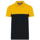 utt_wk210bl-ye-xs Designed To Work WK210 UNISEX ECO-FRIENDLY TWO-TONE SHORT SLEEVE POLO SHIRT XS