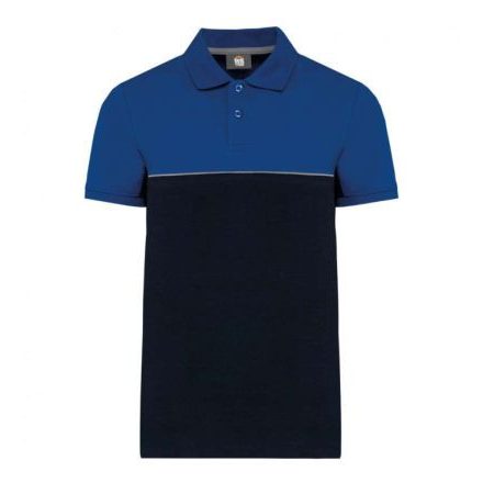 utt_wk210nv-ro-s Designed To Work WK210 UNISEX ECO-FRIENDLY TWO-TONE SHORT SLEEVE POLO SHIRT S