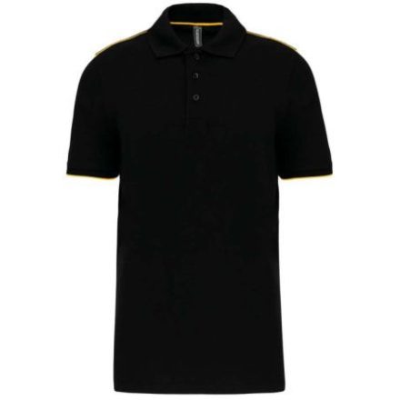 utt_wk270bl-ye-xl Designed To Work WK270 MEN'S SHORT-SLEEVED CONTRASTING DAYTODAY POLO SHIRT XL