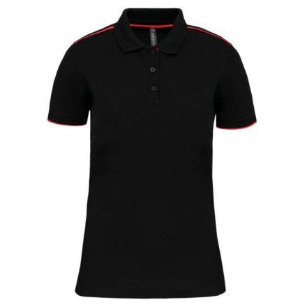 utt_wk271bl-re-xs Designed To Work WK271 LADIES' SHORT-SLEEVED CONTRASTING DAYTODAY POLO SHIRT XS