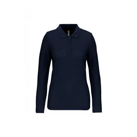 utt_wk277nv-l Designed To Work WK277 LADIES' LONG-SLEEVED POLO SHIRT L