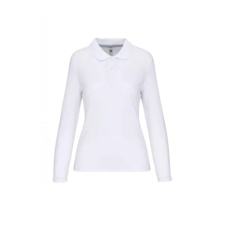 utt_wk277wh-l Designed To Work WK277 LADIES' LONG-SLEEVED POLO SHIRT L