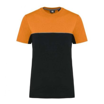 utt_wk304bl-or-l Designed To Work WK304 UNISEX ECO-FRIENDLY SHORT SLEEVE TWO-TONE T-SHIRT L