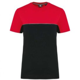   utt_wk304bl-re-s Designed To Work WK304 UNISEX ECO-FRIENDLY SHORT SLEEVE TWO-TONE T-SHIRT S