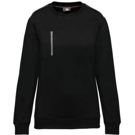 utt_wk403bl-si-m Designed To Work WK403 UNISEX DAYTODAY CONTRASTING POCKET SWEATSHIRT M