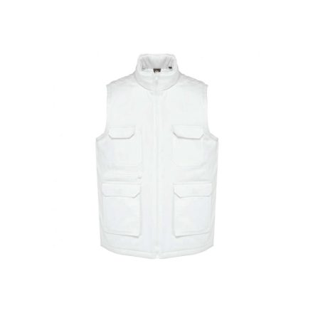 utt_wk607wh-l Designed To Work WK607 UNISEX PADDED MULTI-POCKET POLYCOTTON VEST L