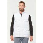 utt_wk607wh-l Designed To Work WK607 UNISEX PADDED MULTI-POCKET POLYCOTTON VEST L