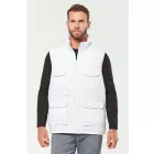 utt_wk607wh-m Designed To Work WK607 UNISEX PADDED MULTI-POCKET POLYCOTTON VEST M