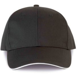   utt_wkp145bl-wh-u Designed To Work WKP145 OEKOTEX CERTIFIED 6 PANELS CAP WITH SANDWICH PEAK U