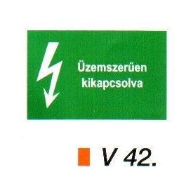 Üzemszerűen kikapcsolva v 42
